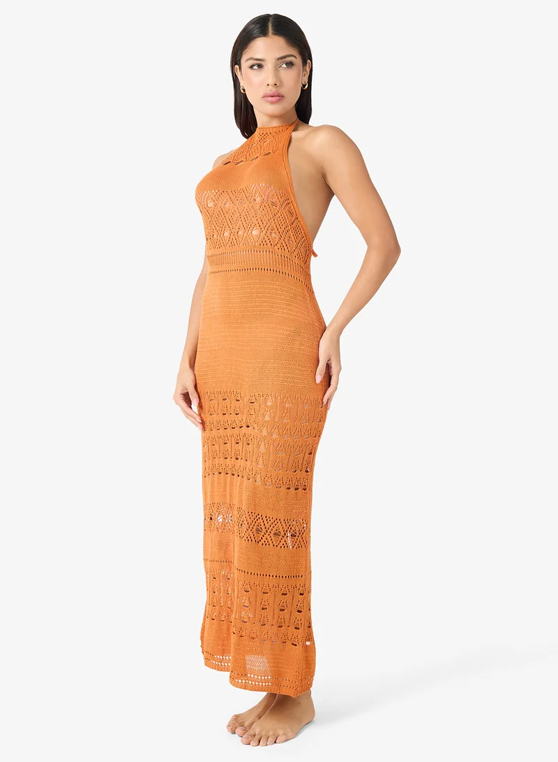 جينجر Crochet Beach Dress